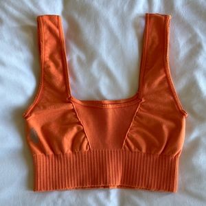 Fp movement square neck good karma bra orange xs/s